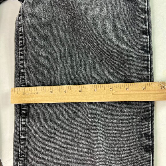 Zara Jean Women 25x29* High Rise Wide Leg Black Faded Raw Bottom Hem Denim Tag 2 - Picture 13 of 16